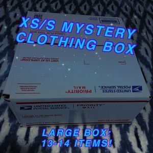 XS/S MYSTERY CLOTHING/ CLOSET CLEAR-OUT LARGE BOX